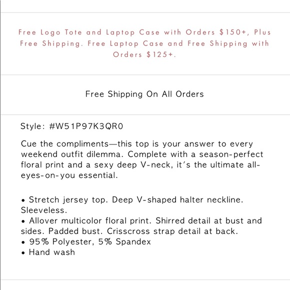 GUESS Canyon Marylin Floral Halter Top - Picture 5 of 7